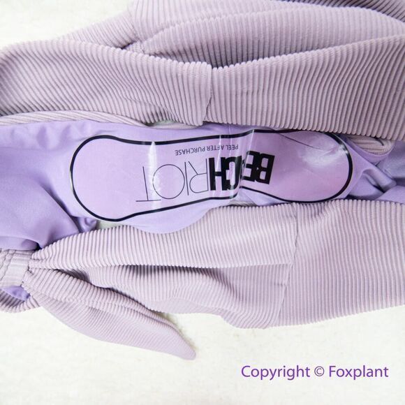 New! Set! Beach Riot Free People Rib Dallas Emma bikini bottom lavender, size S - Picture 7 of 11